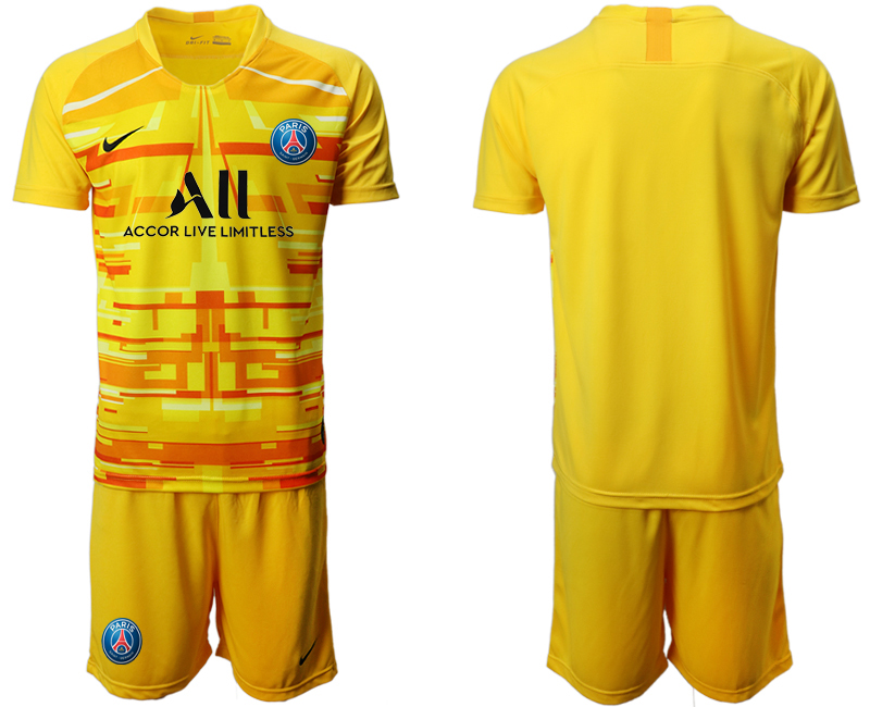 Men 2020-2021 club Paris St German yellow goalkeeper Soccer Jerseys->other club jersey->Soccer Club Jersey